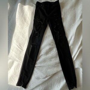 american eagle black ripped jeans